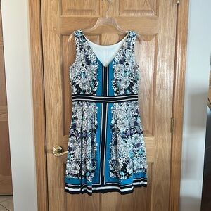 New York & Company - Floral A Line Sleeveless Midi Dress - 8